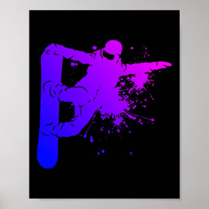 Poster Snowboarder Men's Snowboard Winter Sports