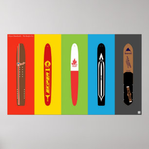 Poster Snowboards clássicos - a era de Snurfer