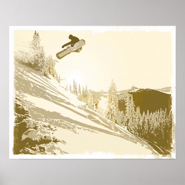 Póster SnowboardSunset (Frente)