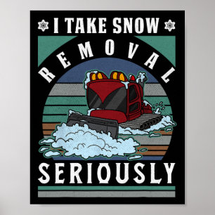 Poster Snowcat Snow Groomer Snowboard Mountain Professe