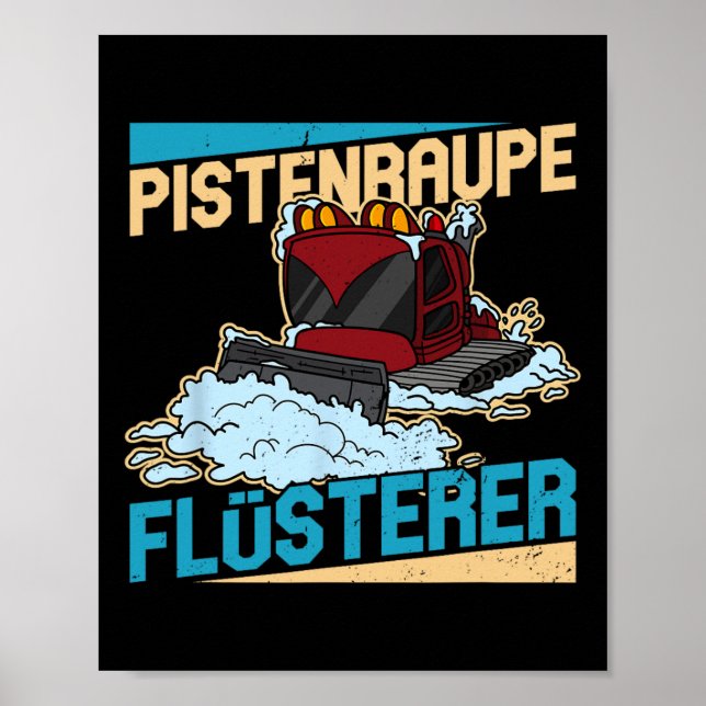 Poster Snowcat Snow Groomer Snowboard Mountain Professe (Frente)