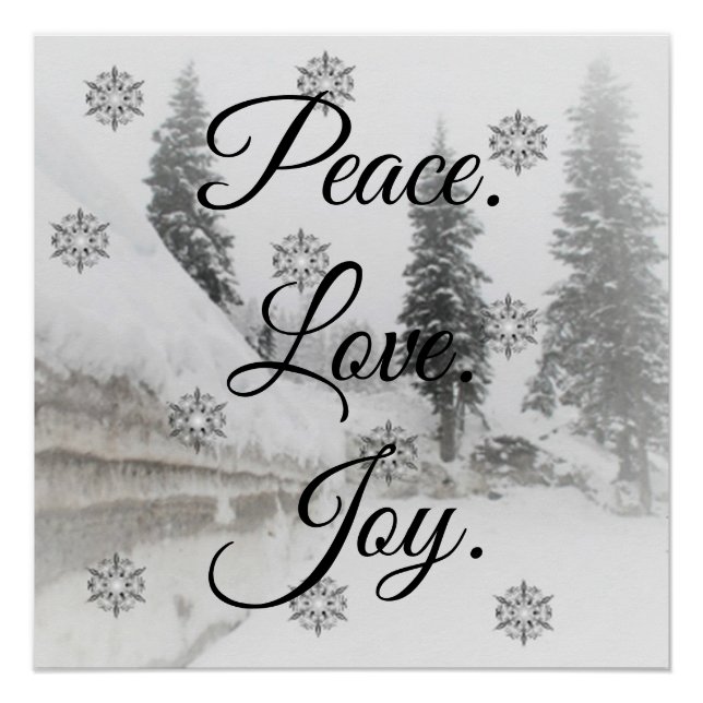 Póster Snowfall Flocos de neve Flocos de Natal - esboço b (Frente)