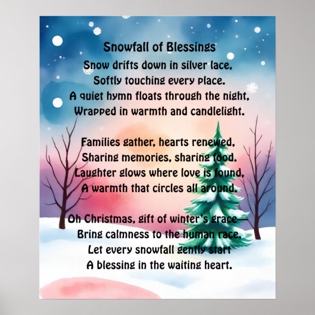 Poster Snowfall of Blessings (Frente)