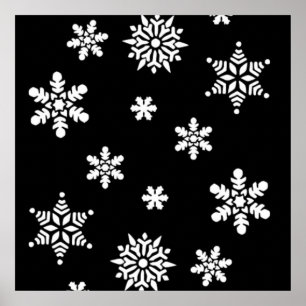 PÓSTER SNOWFLAKES DO INVERNO