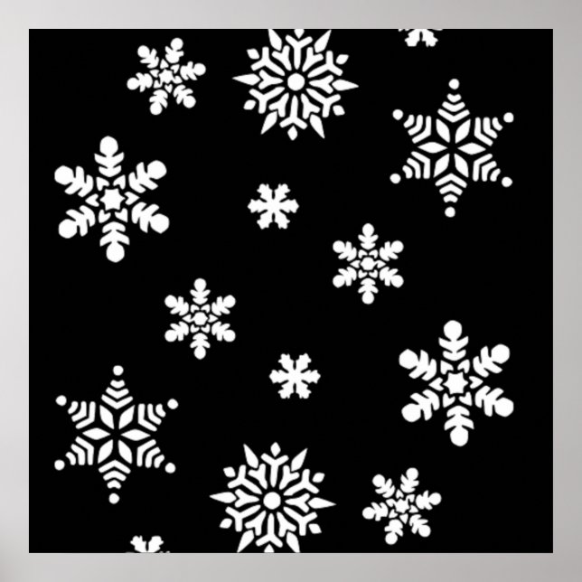 PÓSTER SNOWFLAKES DO INVERNO (Frente)