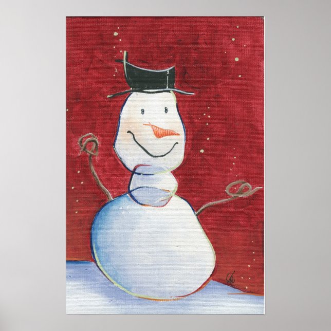 Póster Snowman Canvas (Frente)