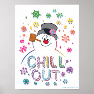 Poster Snowman™ congelado Colunas Arco-Íris "Frio"