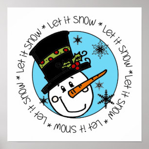 Poster Snowman Deixe-o nevar