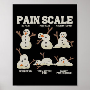 Poster Snowman Enfermeira Natal Snow Pajam