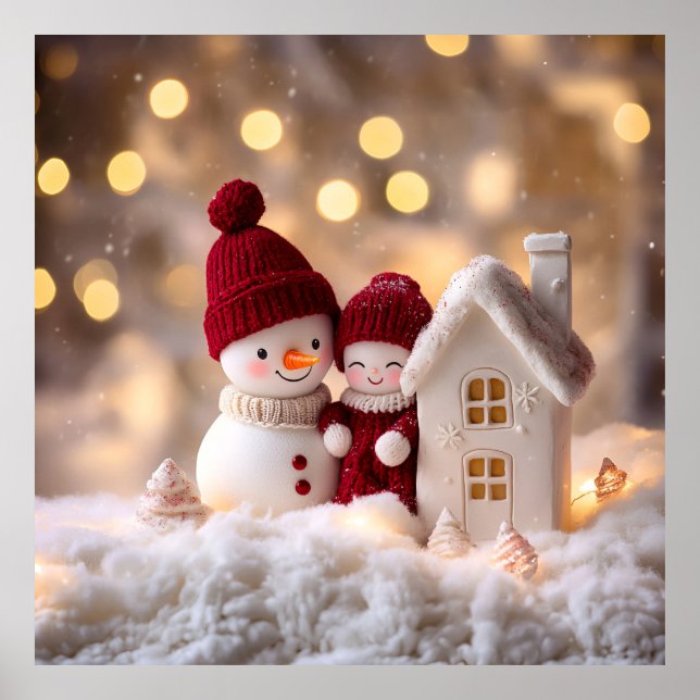 Poster Snowman Frosty Siblings Winter Joy (Frente)