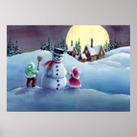 SNOWMAN & KIDS por SHARON SHARPE