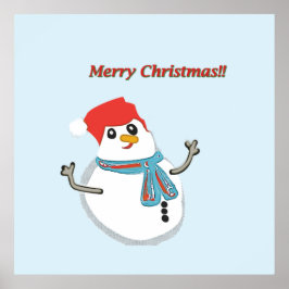 Poster Snowman, Merry Christmas!!