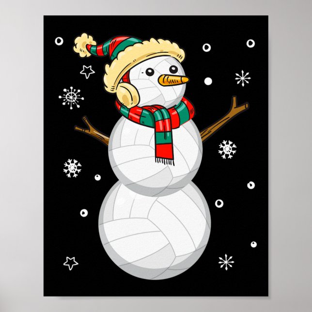 Poster Snowman Natal Presente Tee Xmas Snowmie (Frente)