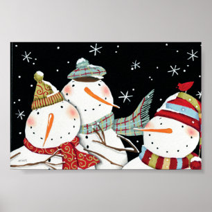 Poster Snowmen moderno sorri