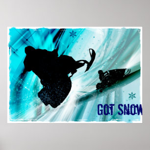Póster Snowmobiling em fugas geladas