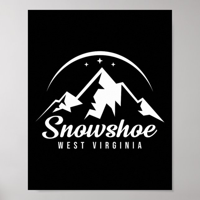 Poster Snowshoe West Virginia Ski Resort Skiing Snowboard (Frente)