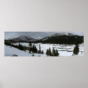 Poster Snowy Ellery Lake California Fotografia de inverno