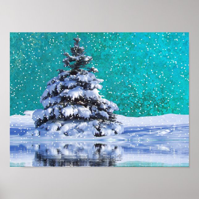 Poster Snowy Flurry Tree (Frente)