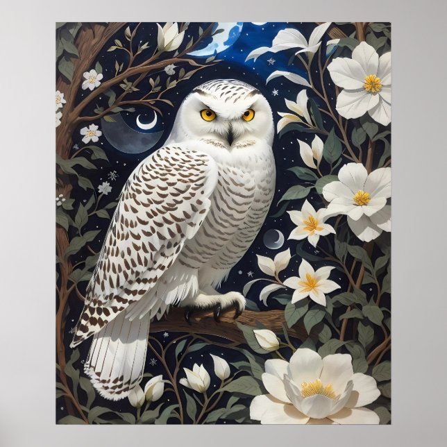 Poster Snowy Owl Moonlight (Frente)