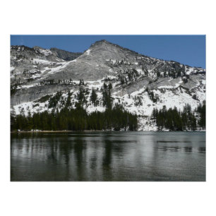 Póster Snowy Tenaya Lake Yosemite - Foto do Parque Nacion
