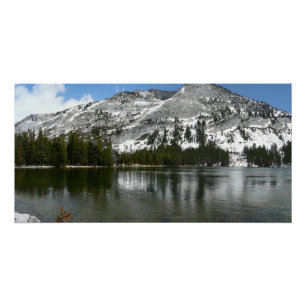 Póster Snowy Tenaya Lake Yosemite - Foto do Parque Nacion