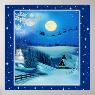 Poster Snowy Winter Holiday Fantasy