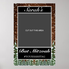 Poster Snowy Wood & Forest Rural Bat Mitzvah Foto Prop