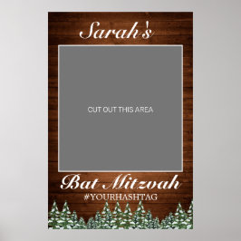 Poster Snowy Wood & Forest Rural Bat Mitzvah Foto Prop