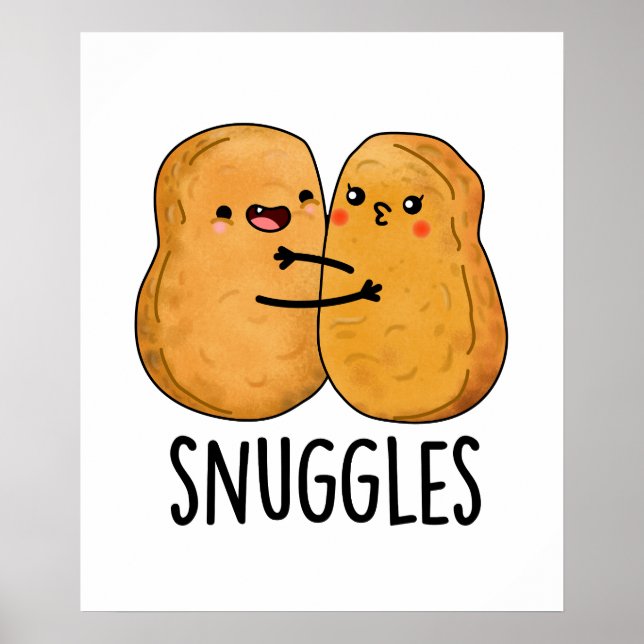 Poster Snuggets Engraçados Casal Nugget (Frente)