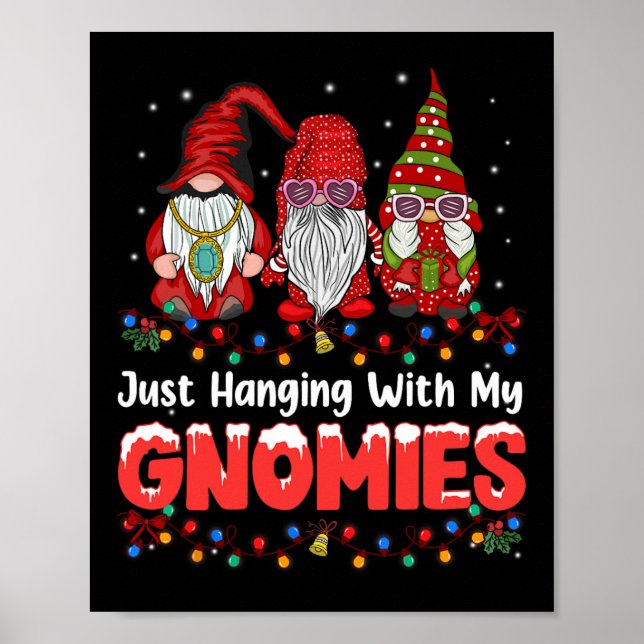 Poster Só Andando Com Meus Gnomos Pajama Cute Gnomo Chr (Frente)
