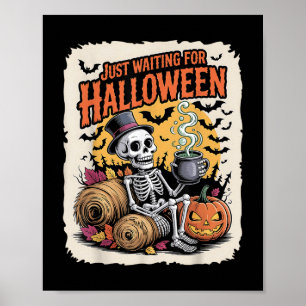 Poster Só Esperando O Halloween - Esqueleto Engraçado Pum
