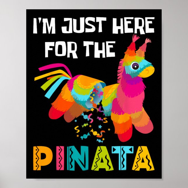 Poster Só estou aqui para o festival mexicano Pinata Engr (Frente)