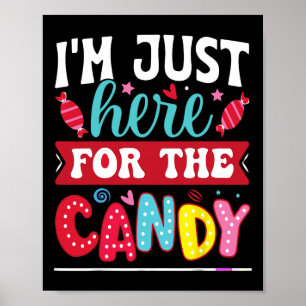 Poster Só estou aqui para o Hallowee de Natal divertido.