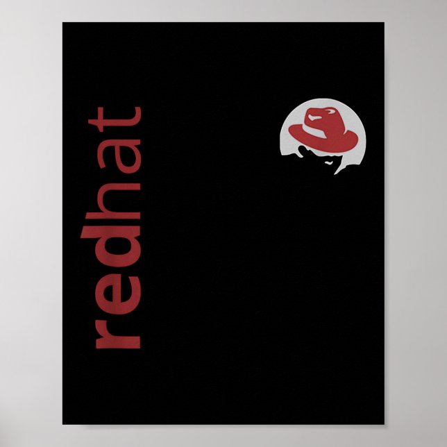 Poster So L do Ventilador do Red Hat Tux Penguin de Códig (Frente)