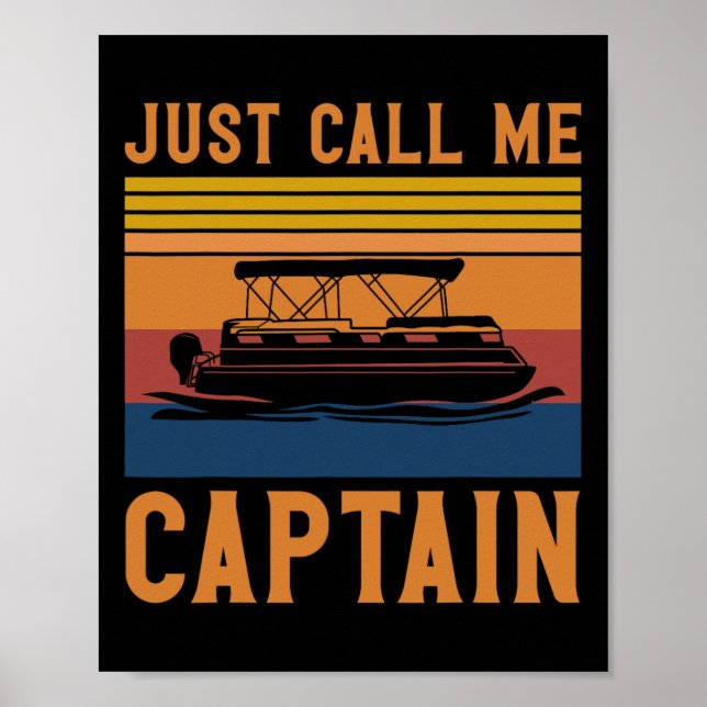 Poster Só Me Chame de Capitão Presente de Âncora de Barco (Frente)