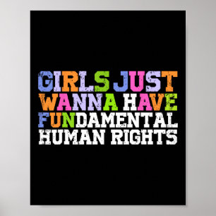 Poster Só quer ter direitos humanos fundamentais feminism
