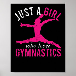 Poster Só Uma Garota Que Adora O Esporte De Ginástica
