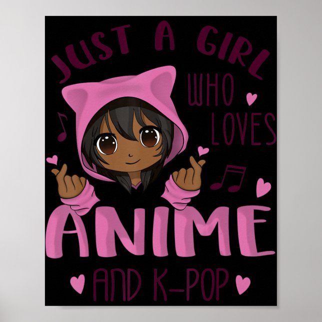 Poster Só uma garota que ama Anime e Pop (Frente)