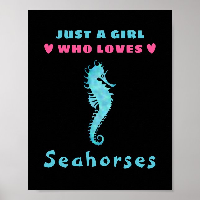Poster Só uma garota que ama cavalos-marinhos (Frente)