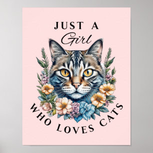 Poster Só uma garota que ama gatos
