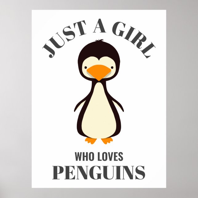 Poster Só uma garota que ama Pinguins (Frente)