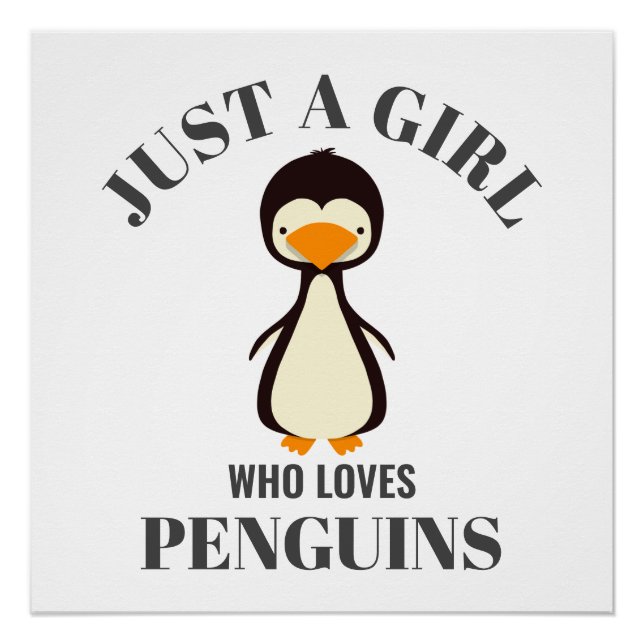 Póster Só uma garota que ama Pinguins (Frente)