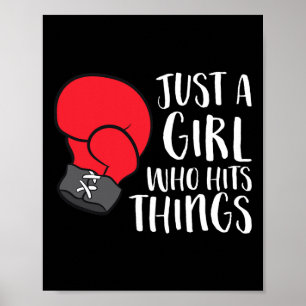 Poster Só Uma Garota Que Bate Nas Coisas Engraçada.