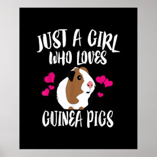 Poster Só Uma Menina Que Ama Guiné Pigs Guiné Pig Gift