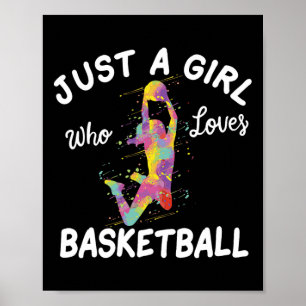 Poster Só Uma Menina Que Ama Uma Garota De Basquete