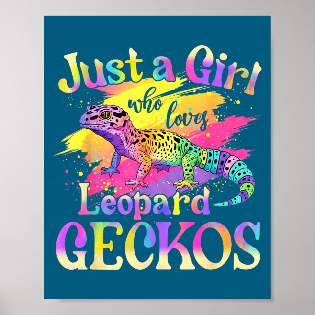 Poster Só Uma Rapariga Que Ama Geckos Leopardos (Frente)