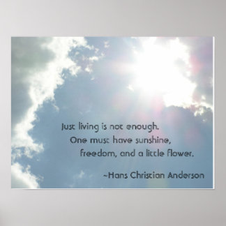 Póster Só viver não é suficiente.