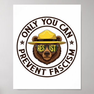 Poster Só Você Pode Impedir Que O Urso Fascismo Resista A