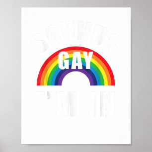 Poster Soa Gay Na Camisa Engraçada Gay LGBT Bise Lésbica