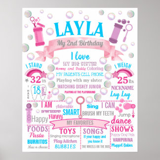 Poster Soap Bolhas Festa de aniversário sinal conselho